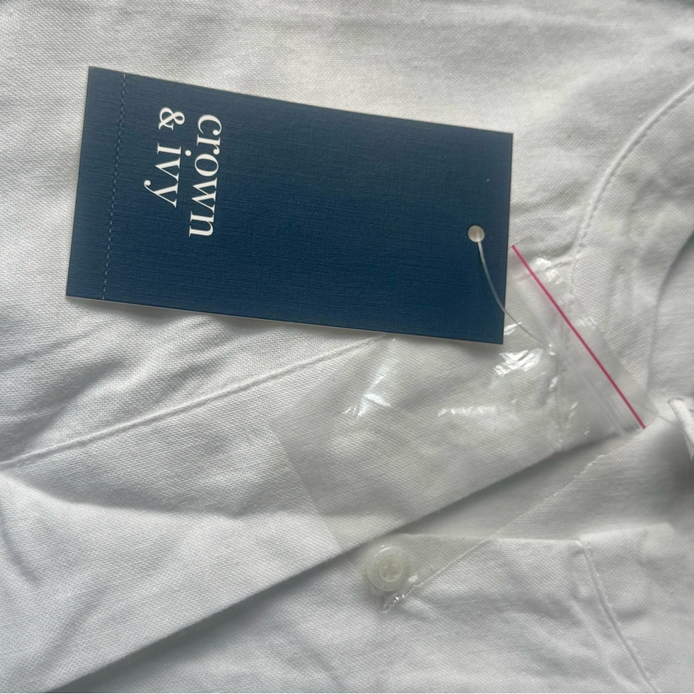 Crown & Ivy White Swim Coverup NWT size Large